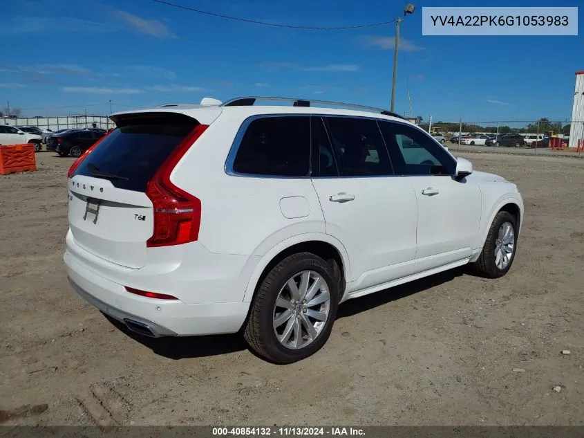 2016 Volvo Xc90 T6 Momentum VIN: YV4A22PK6G1053983 Lot: 40854132