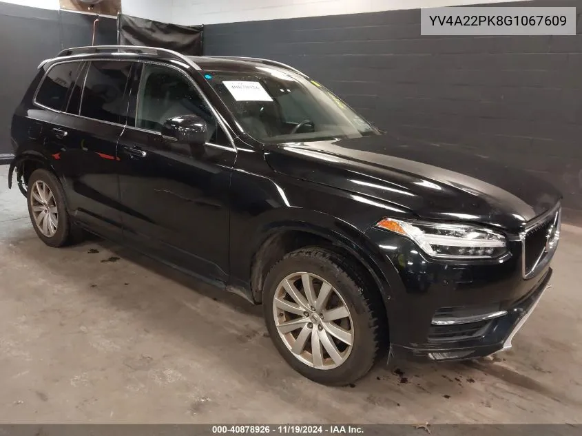 2016 Volvo Xc90 T6 Momentum VIN: YV4A22PK8G1067609 Lot: 40878926