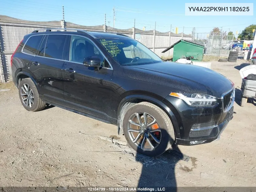 2017 Volvo Xc90 VIN: YV4A22PK9H1182625 Lot: 12104799