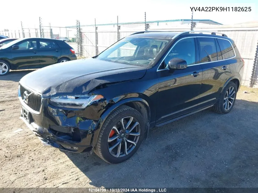 2017 Volvo Xc90 VIN: YV4A22PK9H1182625 Lot: 12104799