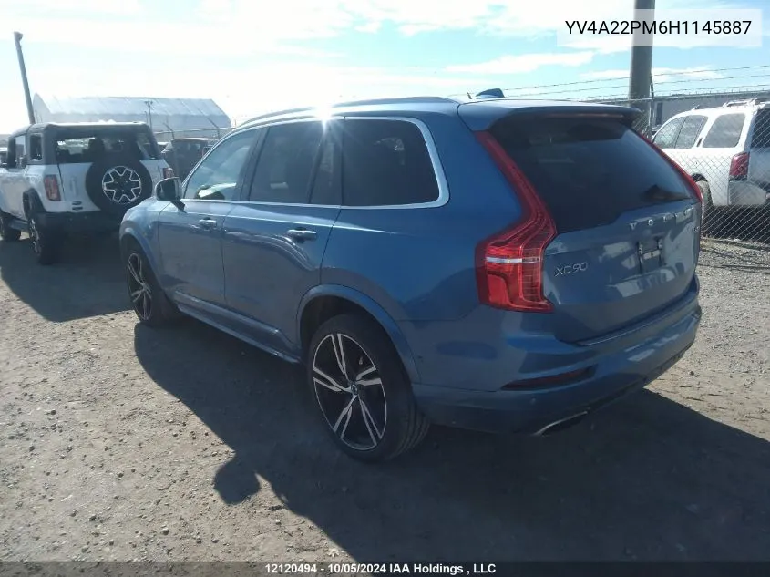 2017 Volvo Xc90 VIN: YV4A22PM6H1145887 Lot: 12120494