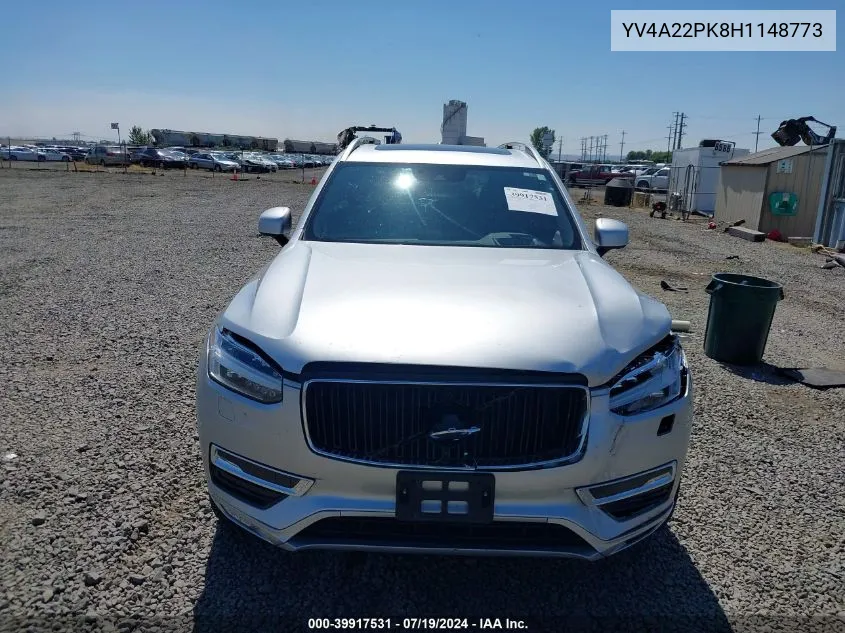 2017 Volvo Xc90 T6 Momentum VIN: YV4A22PK8H1148773 Lot: 39917531