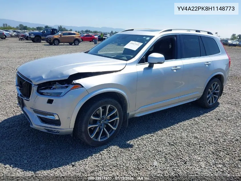 2017 Volvo Xc90 T6 Momentum VIN: YV4A22PK8H1148773 Lot: 39917531