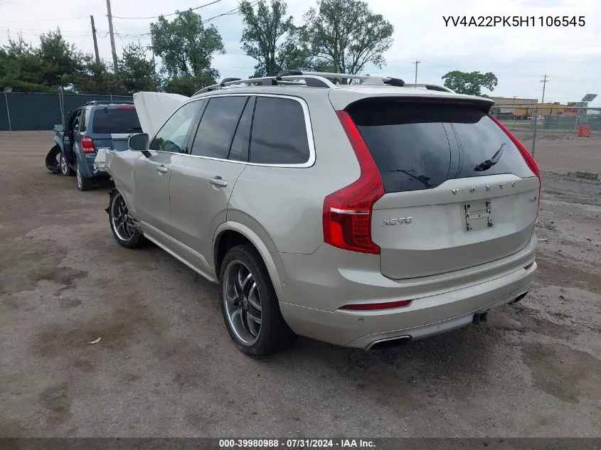 2017 Volvo Xc90 T6 Momentum VIN: YV4A22PK5H1106545 Lot: 39980988