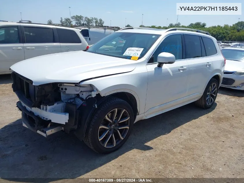 YV4A22PK7H1185443 2017 Volvo Xc90 T6 Momentum