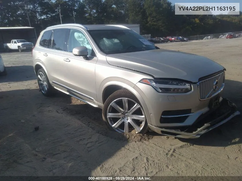 2017 Volvo Xc90 T6 Inscription VIN: YV4A22PL2H1163195 Lot: 40188928