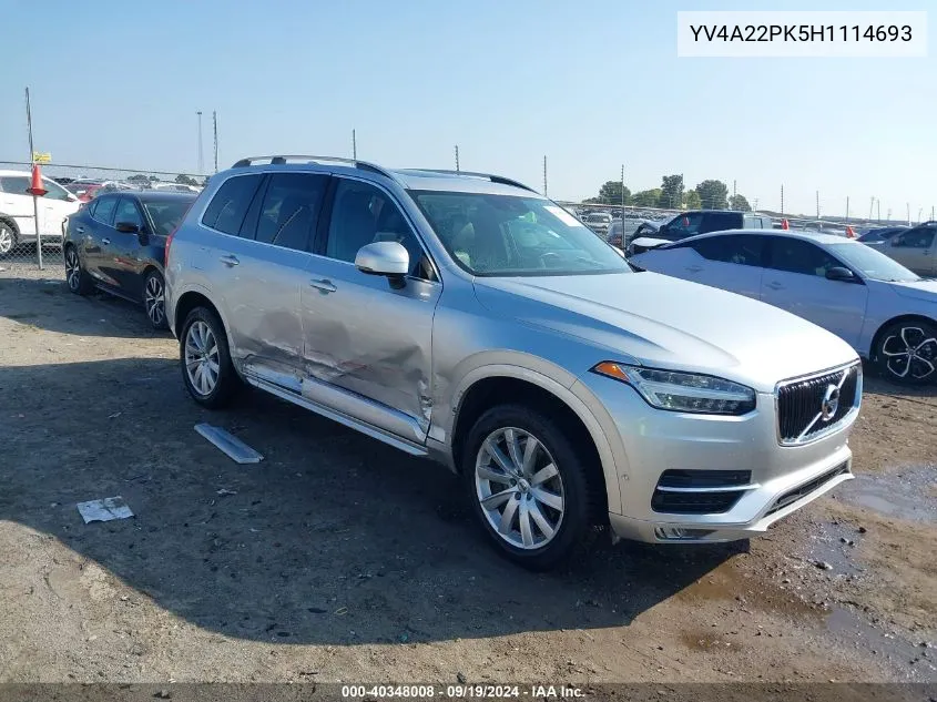 2017 Volvo Xc90 T6 Momentum VIN: YV4A22PK5H1114693 Lot: 40348008