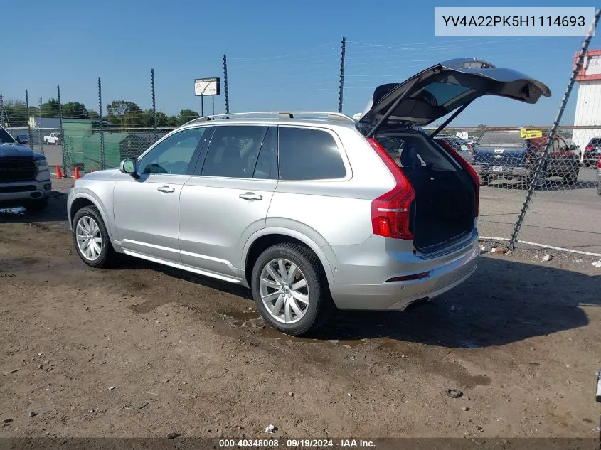 YV4A22PK5H1114693 2017 Volvo Xc90 T6 Momentum