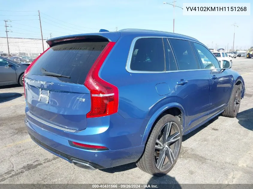 2017 Volvo Xc90 T5 R-Design VIN: YV4102KM1H1151268 Lot: 40431566