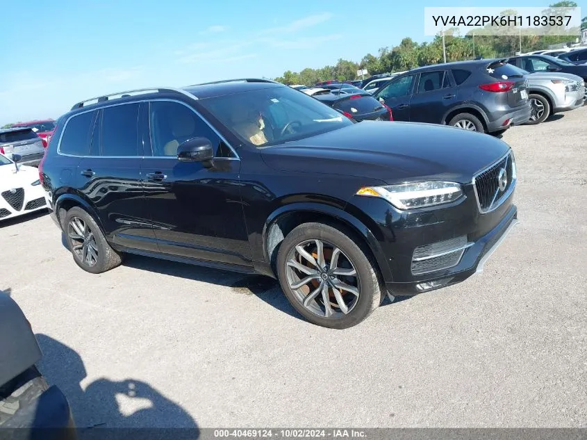 2017 Volvo Xc90 T6 VIN: YV4A22PK6H1183537 Lot: 40469124