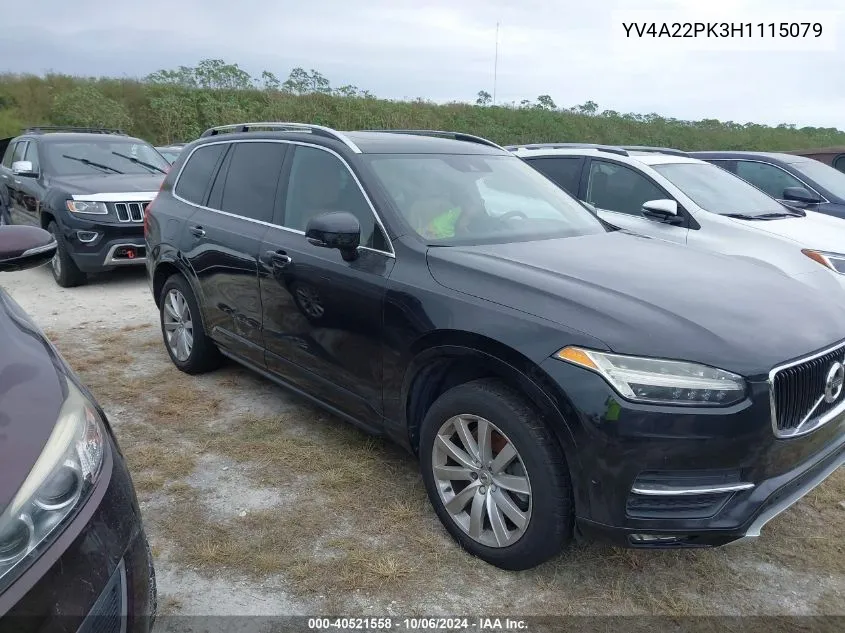 2017 Volvo Xc90 T6 VIN: YV4A22PK3H1115079 Lot: 40521558