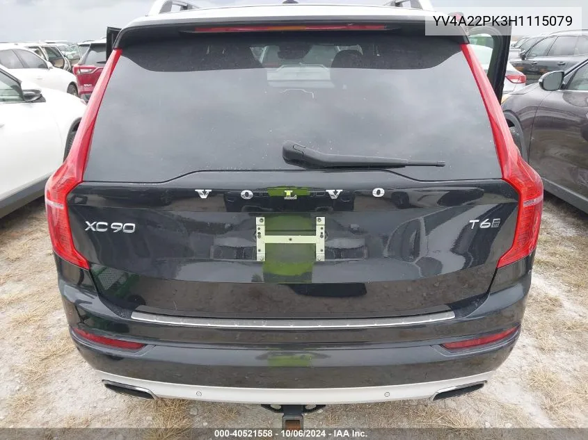 2017 Volvo Xc90 T6 VIN: YV4A22PK3H1115079 Lot: 40521558