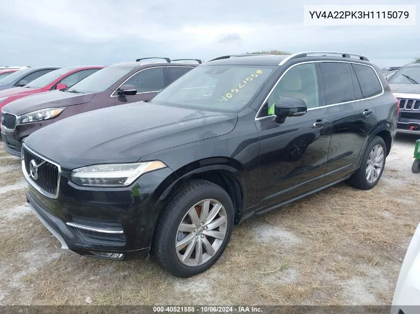 2017 Volvo Xc90 T6 VIN: YV4A22PK3H1115079 Lot: 40521558