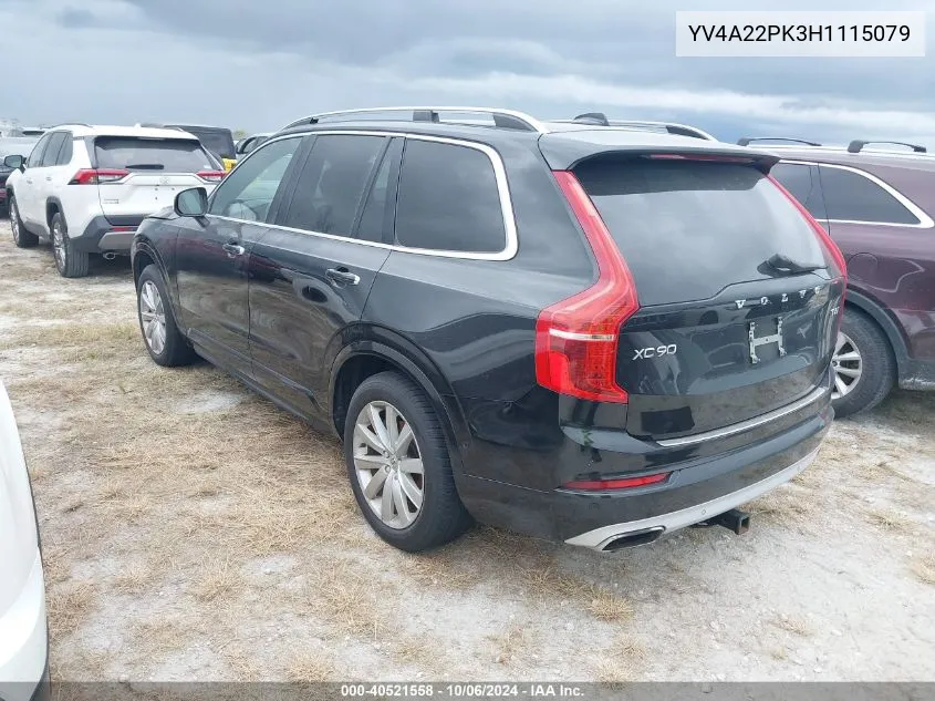 2017 Volvo Xc90 T6 VIN: YV4A22PK3H1115079 Lot: 40521558