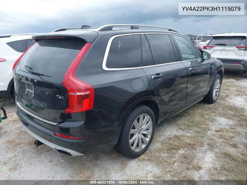 2017 Volvo Xc90 T6 VIN: YV4A22PK3H1115079 Lot: 40521558