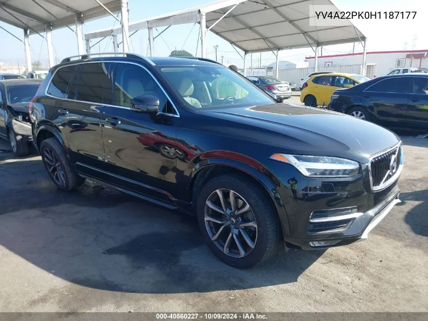 2017 Volvo Xc90 T6 VIN: YV4A22PK0H1187177 Lot: 40560227