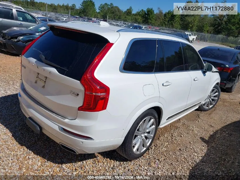 YV4A22PL7H1172880 2017 Volvo Xc90 T6 Inscription