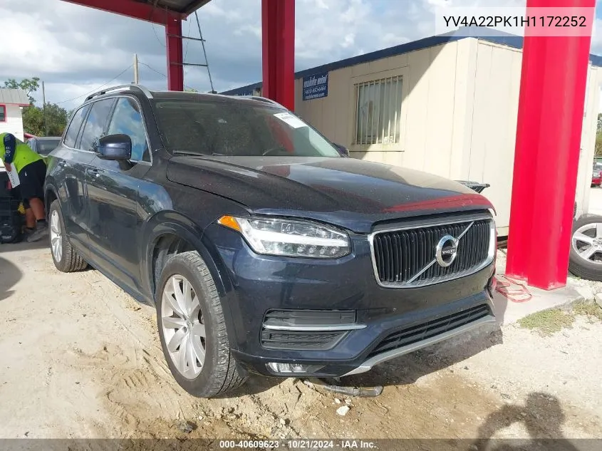 2017 Volvo Xc90 T6 Momentum VIN: YV4A22PK1H1172252 Lot: 40609623