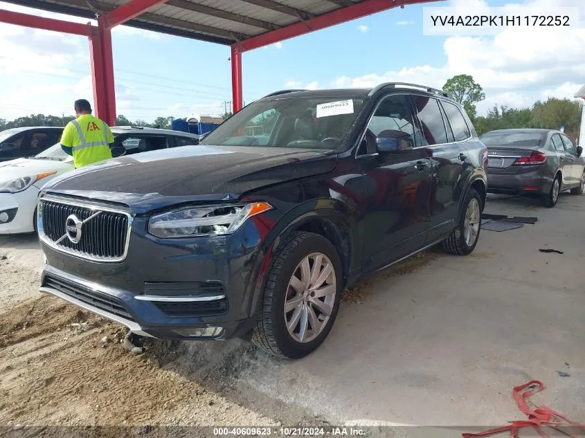 2017 Volvo Xc90 T6 Momentum VIN: YV4A22PK1H1172252 Lot: 40609623