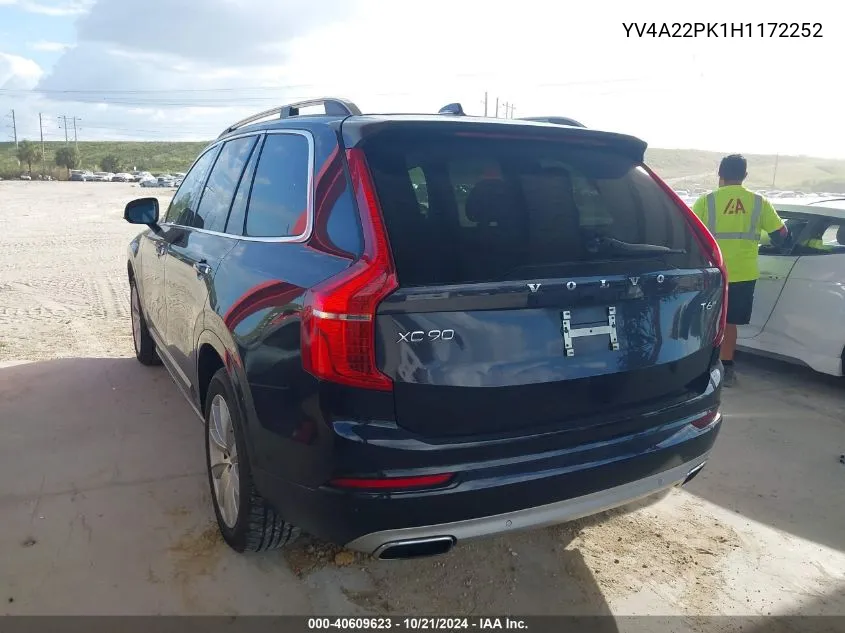 2017 Volvo Xc90 T6 Momentum VIN: YV4A22PK1H1172252 Lot: 40609623