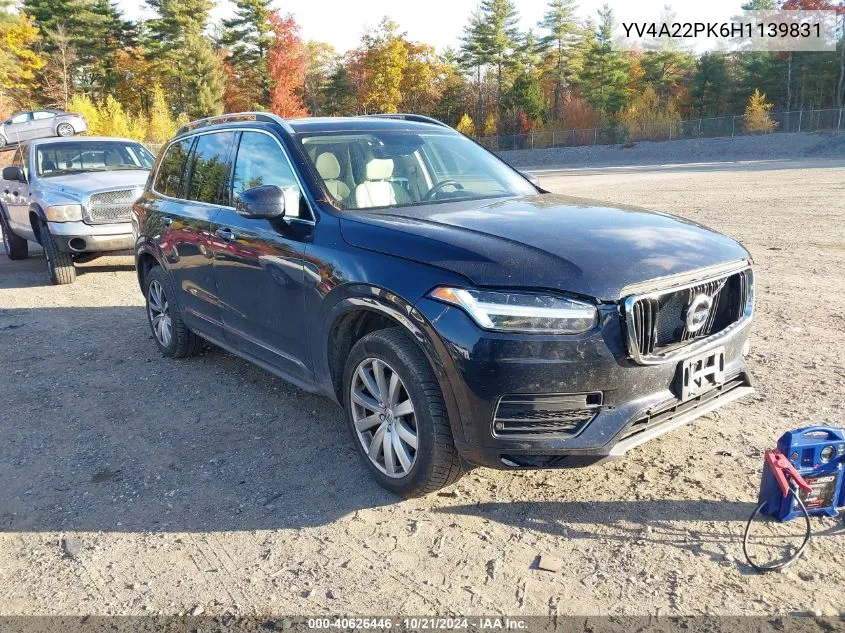 2017 Volvo Xc90 T6 VIN: YV4A22PK6H1139831 Lot: 40626446