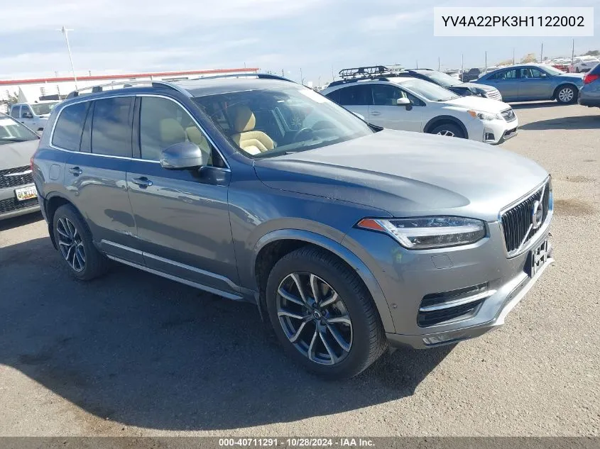 2017 Volvo Xc90 T6 Momentum VIN: YV4A22PK3H1122002 Lot: 40711291