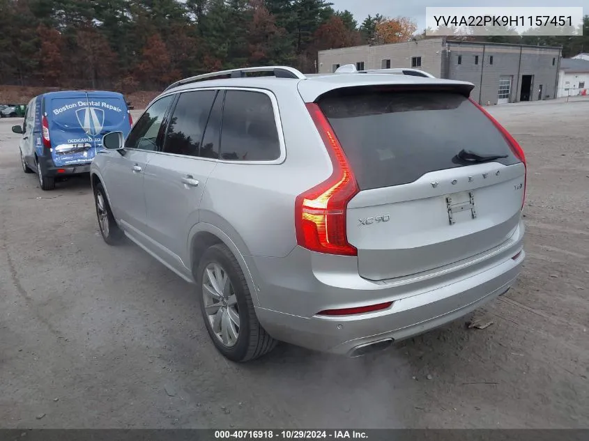 YV4A22PK9H1157451 2017 Volvo Xc90 T6 Momentum