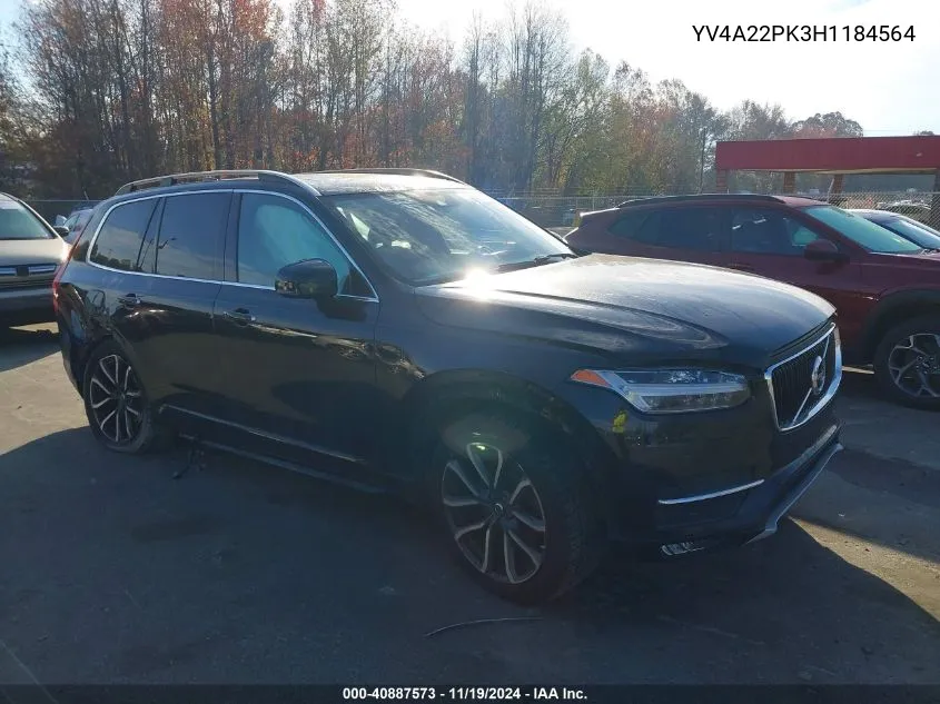 2017 Volvo Xc90 T6 Momentum VIN: YV4A22PK3H1184564 Lot: 40887573