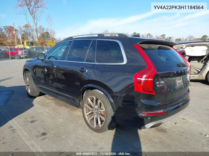 2017 Volvo Xc90 T6 Momentum VIN: YV4A22PK3H1184564 Lot: 40887573