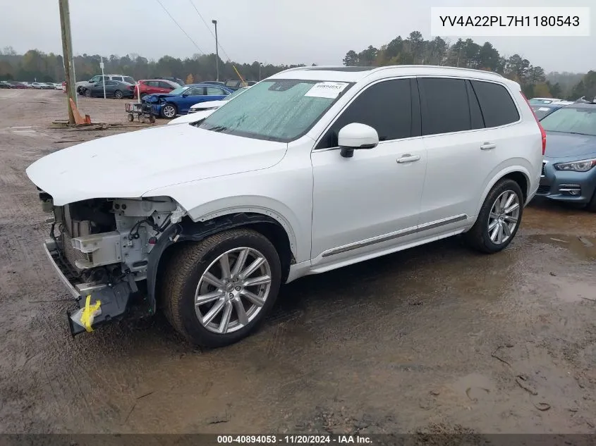 2017 Volvo Xc90 T6 Inscription VIN: YV4A22PL7H1180543 Lot: 40894053