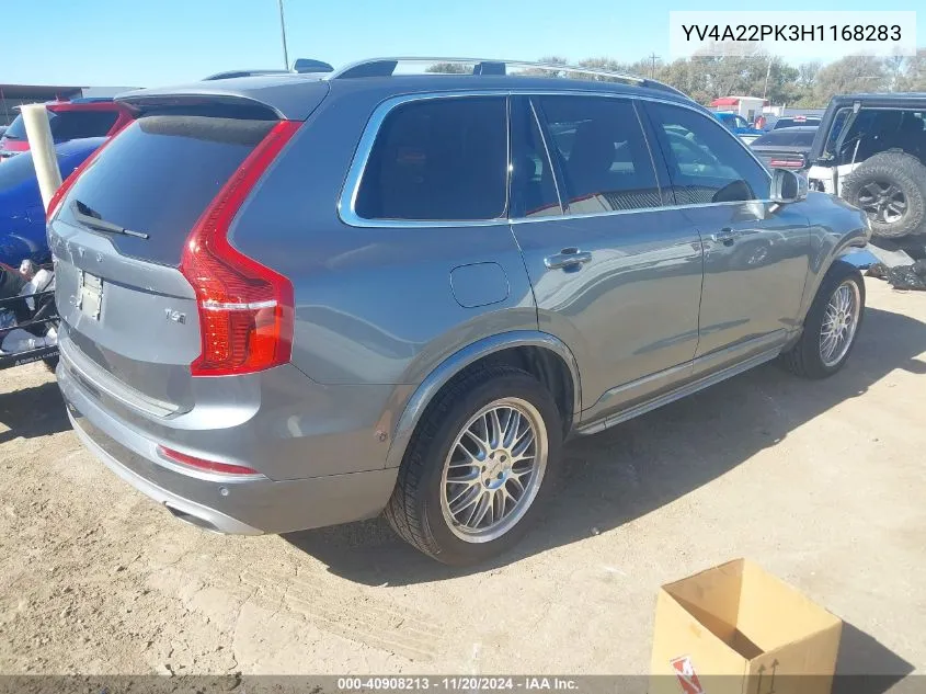 2017 Volvo Xc90 T6 Momentum VIN: YV4A22PK3H1168283 Lot: 40908213