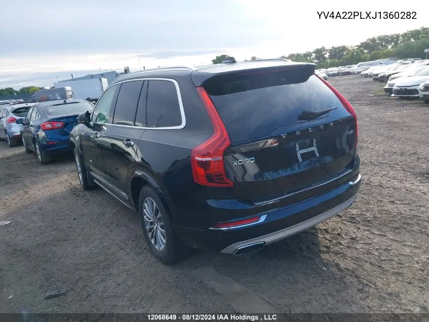 2018 Volvo Xc90 VIN: YV4A22PLXJ1360282 Lot: 12068649