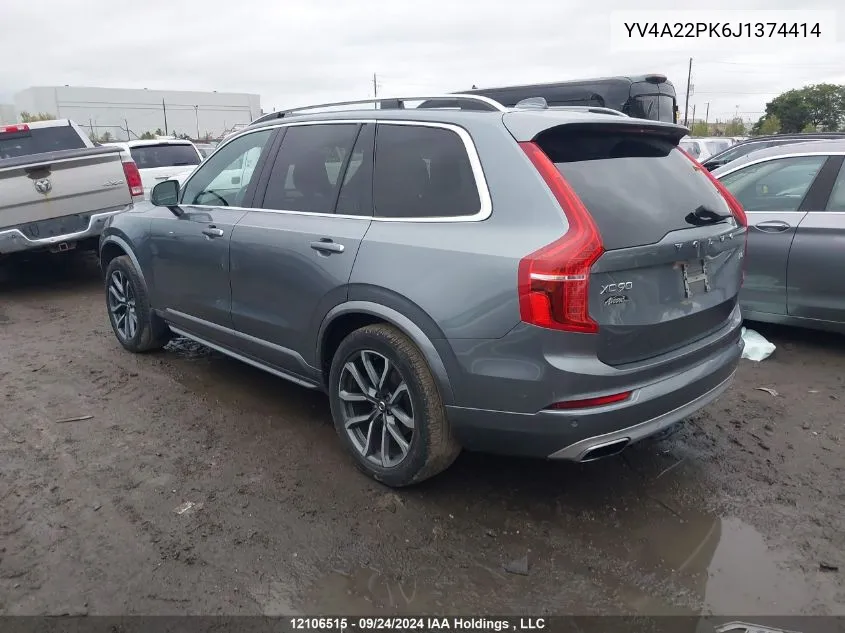 YV4A22PK6J1374414 2018 Volvo Xc90