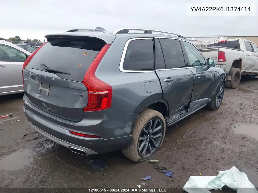 YV4A22PK6J1374414 2018 Volvo Xc90