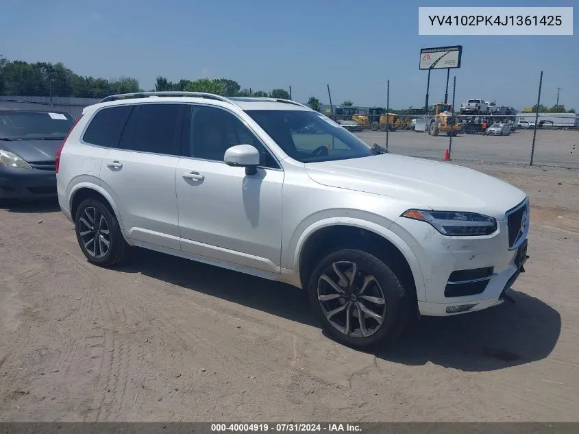 2018 Volvo Xc90 T5 Momentum VIN: YV4102PK4J1361425 Lot: 40004919