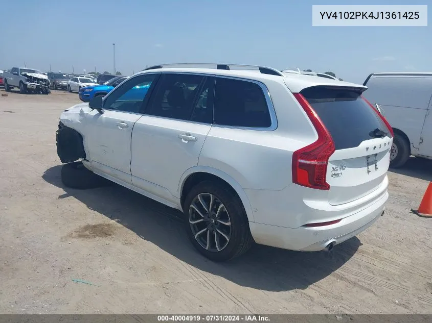 2018 Volvo Xc90 T5 Momentum VIN: YV4102PK4J1361425 Lot: 40004919