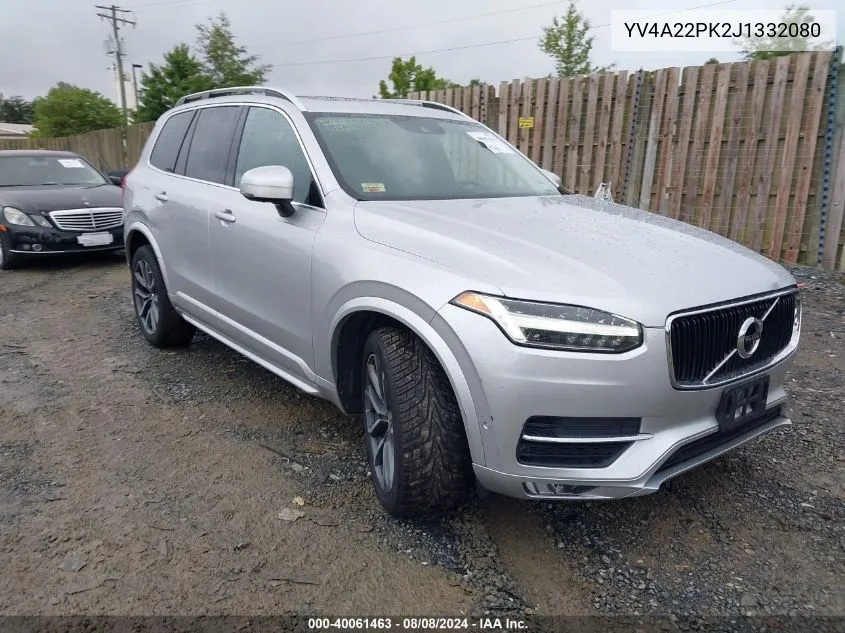 2018 Volvo Xc90 T6 Momentum VIN: YV4A22PK2J1332080 Lot: 40061463