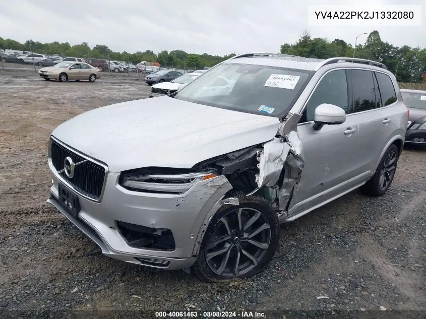 2018 Volvo Xc90 T6 Momentum VIN: YV4A22PK2J1332080 Lot: 40061463