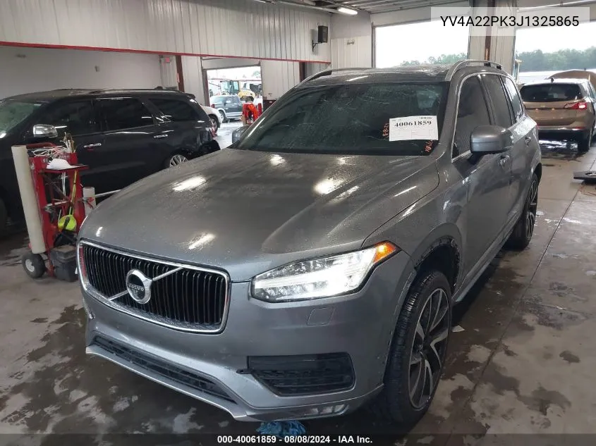 2018 Volvo Xc90 T6 Momentum VIN: YV4A22PK3J1325865 Lot: 40061859