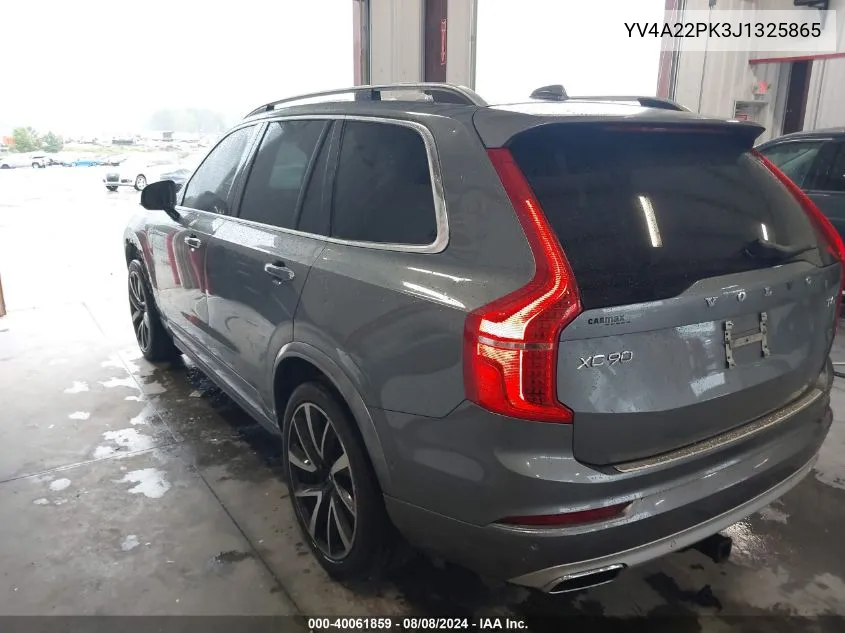 2018 Volvo Xc90 T6 Momentum VIN: YV4A22PK3J1325865 Lot: 40061859