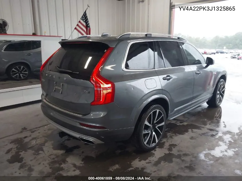 2018 Volvo Xc90 T6 Momentum VIN: YV4A22PK3J1325865 Lot: 40061859