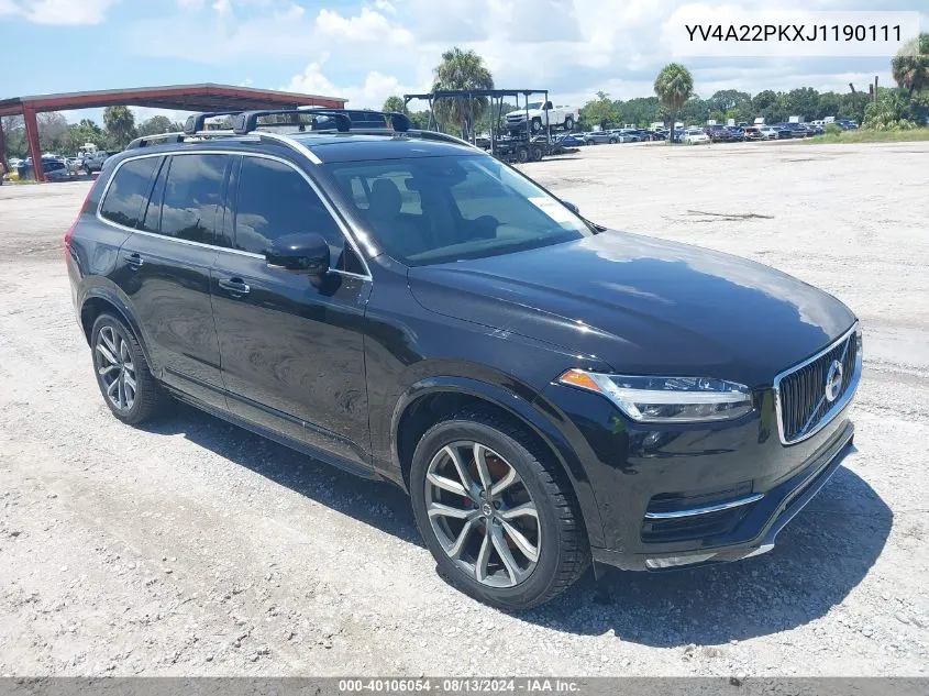 YV4A22PKXJ1190111 2018 Volvo Xc90 T6 Momentum