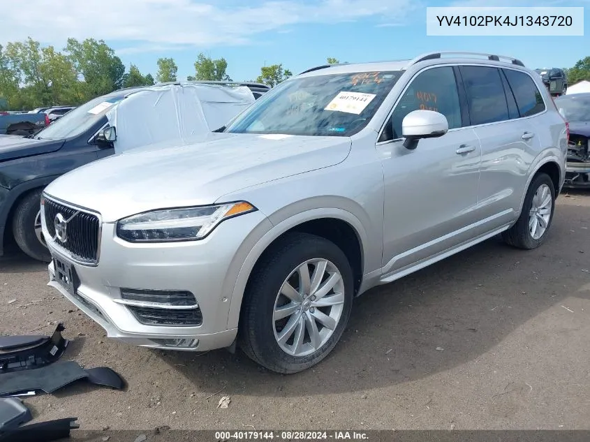 2018 Volvo Xc90 T5 Momentum VIN: YV4102PK4J1343720 Lot: 40179144