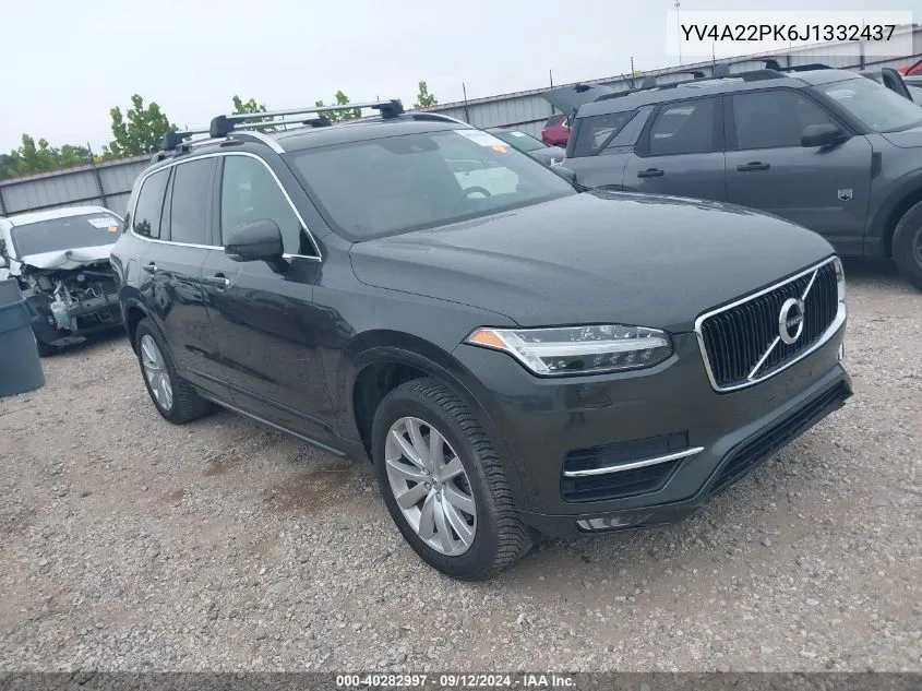 2018 Volvo Xc90 T6 Momentum VIN: YV4A22PK6J1332437 Lot: 40282997