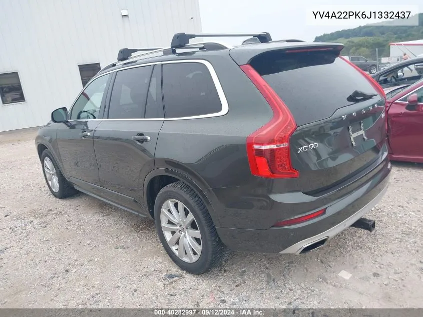 2018 Volvo Xc90 T6 Momentum VIN: YV4A22PK6J1332437 Lot: 40282997