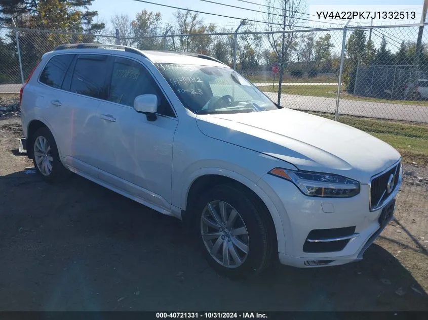 2018 Volvo Xc90 T6 Momentum VIN: YV4A22PK7J1332513 Lot: 40721331