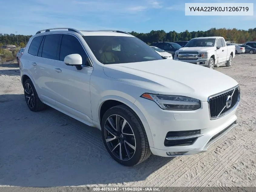 YV4A22PK0J1206719 2018 Volvo Xc90 T6 Momentum