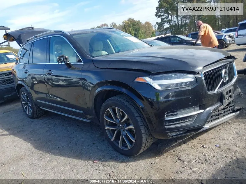 2018 Volvo Xc90 T6 Momentum VIN: YV4A22PK9J1210414 Lot: 40772516