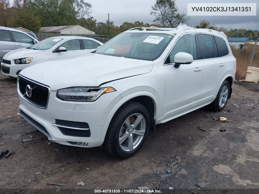 YV4102CK3J1341351 2018 Volvo Xc90 T5 Momentum