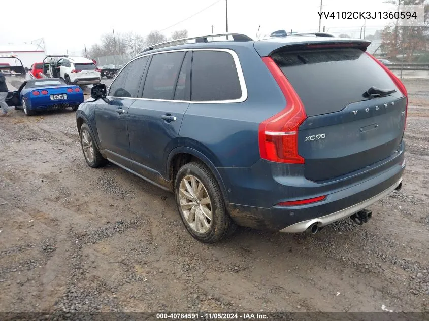 2018 Volvo Xc90 T5 Momentum VIN: YV4102CK3J1360594 Lot: 40784591